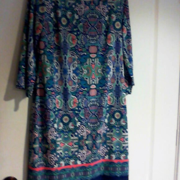 Laundry by Shelly Segal stretch shift dress in beautiful colours - Picture 3 of 4